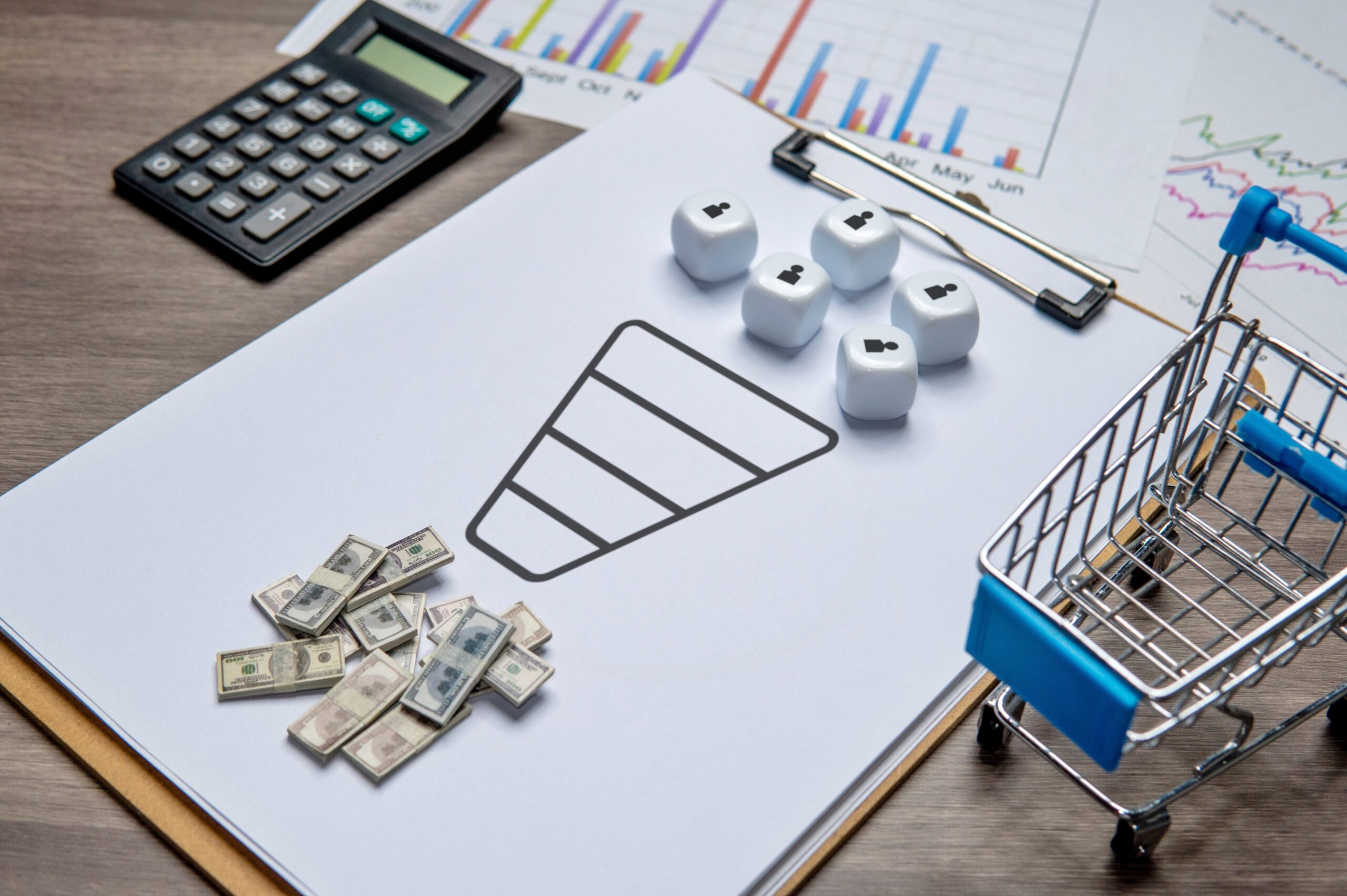 illustration of a direct sales funnel